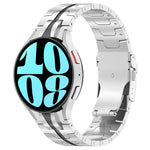 ボタンスタイルステンレススチールウォッチバンド、Samsung Galaxy Watch 6 / 6 Classic用