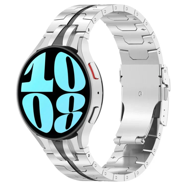 ボタンスタイルステンレススチールウォッチバンド、Samsung Galaxy Watch 6 / 6 Classic用