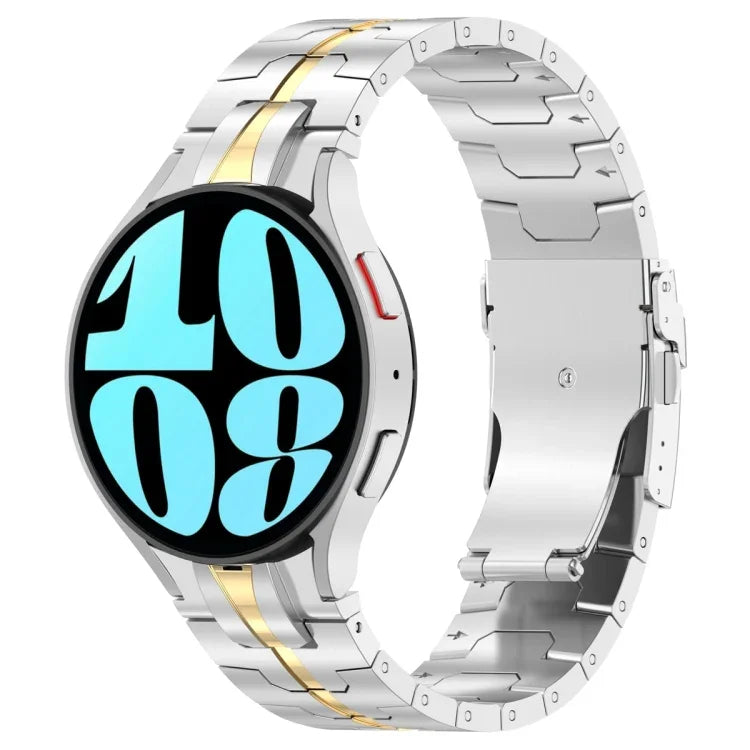 ボタンスタイルステンレススチールウォッチバンド、Samsung Galaxy Watch 6 / 6 Classic用
