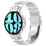 ボタンスタイルステンレススチールウォッチバンド、Samsung Galaxy Watch 6 / 6 Classic用