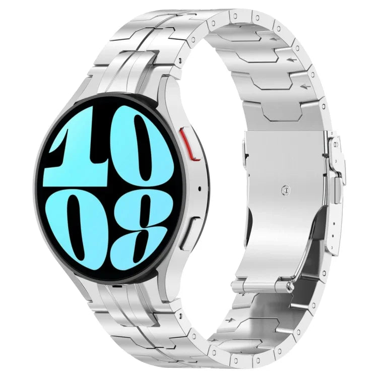 ボタンスタイルステンレススチールウォッチバンド、Samsung Galaxy Watch 6 / 6 Classic用