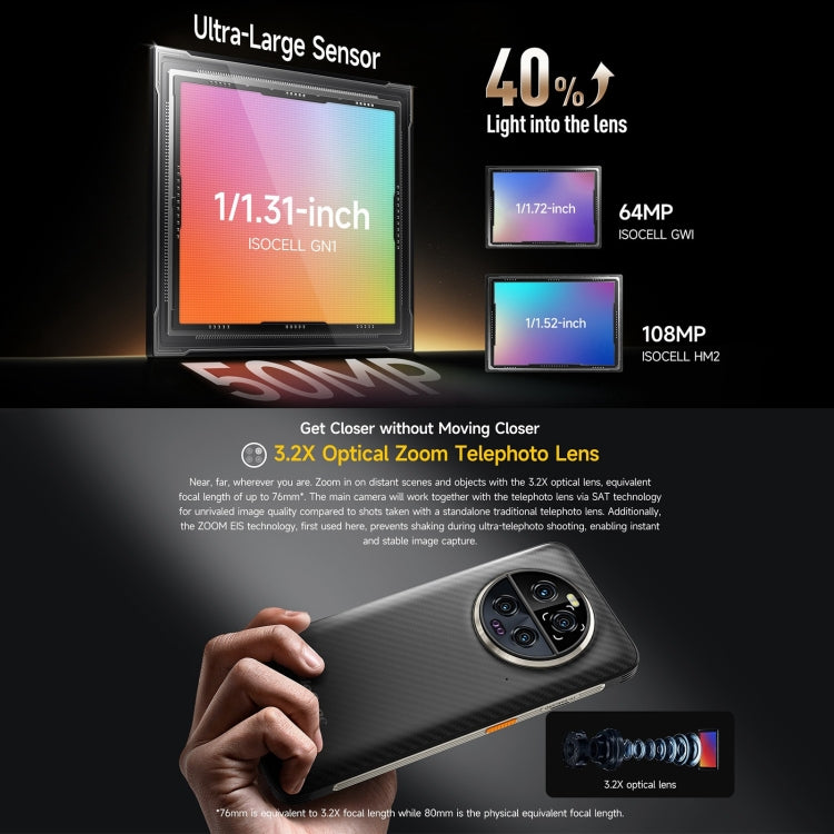 Ulefone Armor 23 Ultra 頑丈スマホ、6.78インチ Android 13 MediaTek Dimensity 8020 オクタコア 最大2.6GHz、ネットワーク：5G、NFC、OTG、衛星メッセージング、12GB+512GB