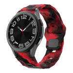 サッカーパターンリバースバックルシリコンウォッチバンド、Samsung Galaxy Watch 6 / 6 Classic用