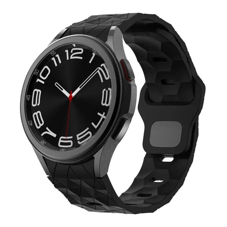 サッカーパターンリバースバックルシリコンウォッチバンド、Samsung Galaxy Watch 6 / 6 Classic用