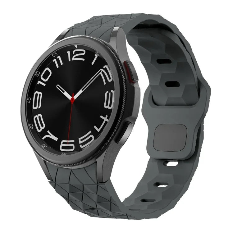 サッカーパターンリバースバックルシリコンウォッチバンド、Samsung Galaxy Watch 6 / 6 Classic用