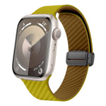 カーボンファイバー磁気ブラックバックルウォッチバンド、Apple Watch 42mm用、Apple Watch 38mm用