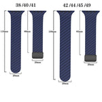 カーボンファイバー磁気ブラックバックルウォッチバンド、Apple Watch 42mm用、Apple Watch 38mm用