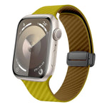 カーボンファイバー磁気ブラックバックルウォッチバンド、Apple Watch 42mm用、Apple Watch 38mm用