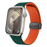 カーボンファイバー磁気ブラックバックルウォッチバンド、Apple Watch 42mm用、Apple Watch 38mm用