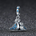 S925シルバー インレイブルージェム バードブレスレットアクセサリー
