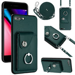 オルガンカードバッグリングホルダースマホケース 長いストラップ付き、iPhone 8 Plus / 7 Plus 用