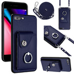 オルガンカードバッグリングホルダースマホケース 長いストラップ付き、iPhone 8 Plus / 7 Plus 用