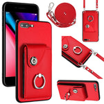 オルガンカードバッグリングホルダースマホケース 長いストラップ付き、iPhone 8 Plus / 7 Plus 用