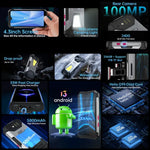 Unihertz Tank mini 1 / 8849、100MPカメラ、4.3インチ Android 13 Helio G99 オクタコア、ネットワーク：4G、Tank mini 1 8GB+256GB