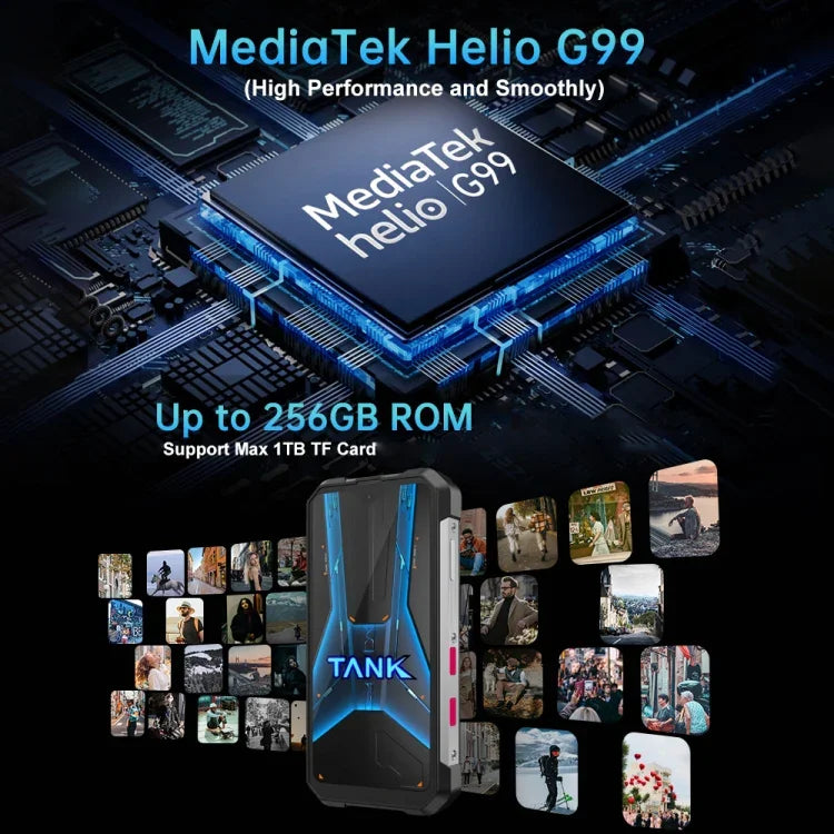 Unihertz Tank mini 1 / 8849、100MPカメラ、4.3インチ Android 13 Helio G99 オクタコア、ネットワーク：4G、Tank mini 1 8GB+256GB