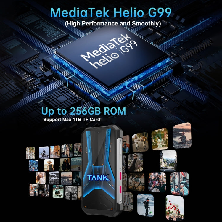 Unihertz Tank mini 1 / 8849、100MPカメラ、4.3インチ Android 13 Helio G99 オクタコア、ネットワーク：4G、Tank mini 1 8GB+256GB