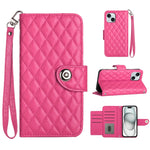 Rhombic Texture Flip Leather Phone Case with Lanyard, For iPhone 14 Pro Max, For iPhone SE 2022 / 2020 / 8 / 7, For iPhone 13 Pro Max, For iPhone 13 Pro, For iPhone 13, For iPhone 12 / 12 Pro, For iPhone 12 Pro Max, For iPhone 11 Pro Max