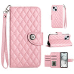 Rhombic Texture Flip Leather Phone Case with Lanyard, For iPhone 14 Pro Max, For iPhone SE 2022 / 2020 / 8 / 7, For iPhone 13 Pro Max, For iPhone 13 Pro, For iPhone 13, For iPhone 12 / 12 Pro, For iPhone 12 Pro Max, For iPhone 11 Pro Max