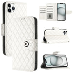 Rhombic Texture Flip Leather Phone Case with Lanyard, For iPhone 14 Pro Max, For iPhone SE 2022 / 2020 / 8 / 7, For iPhone 13 Pro Max, For iPhone 13 Pro, For iPhone 13, For iPhone 12 / 12 Pro, For iPhone 12 Pro Max, For iPhone 11 Pro Max