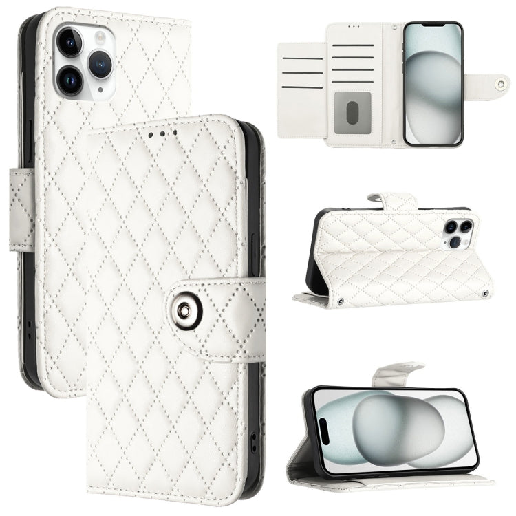 菱形テクスチャー フリップレザー電話ケース ストラップ付き、iPhone 11用、iPhone 11 Pro用、iPhone XS / X用、iPhone XR用、iPhone XS Max用、iPhone 8 Plus / 7 Plus / 6s Plus用