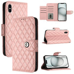 菱形テクスチャー フリップレザー電話ケース ストラップ付き、iPhone 11用、iPhone 11 Pro用、iPhone XS / X用、iPhone XR用、iPhone XS Max用、iPhone 8 Plus / 7 Plus / 6s Plus用