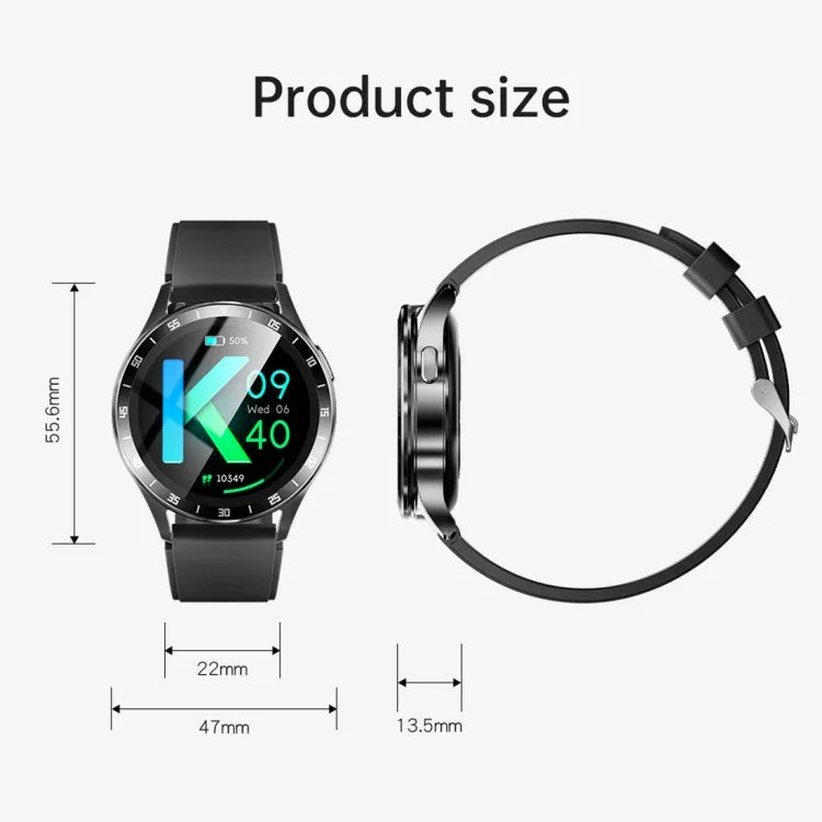 X10 ヘッドホン スマートウォッチ 1.39インチ 防水ブレスレット、Bluetooth通話 / NFC / 心拍数対応