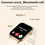 QX9 1.96インチ BT5.2 スマートスポーツウォッチ、Bluetooth通話 / 睡眠 / 血中酸素 / 心拍数 / 血圧健康モニター対応