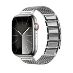 マグネット留め具編み込みチェーンステンレススチール時計バンド、Apple Watch SE 2023 44mm用、Apple Watch SE 2023 40mm用、Apple Watch Ultra 2 49mm用、Apple Watch Series 9 45mm用、Apple Watch Series 9 41mm用、Apple Watch Ultra 49mm用