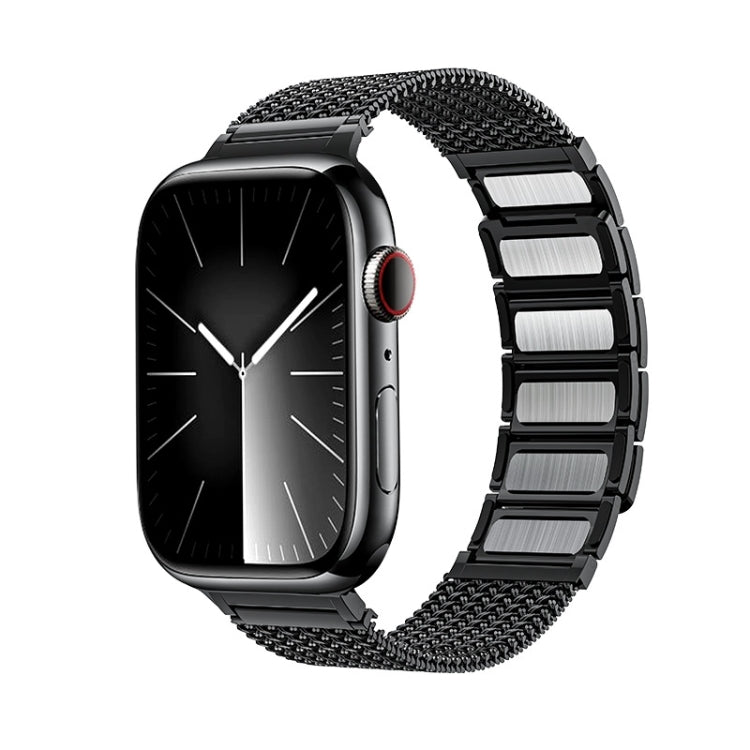 マグネット留め具編み込みチェーンステンレススチール時計バンド、Apple Watch SE 40mm用、Apple Watch SE 44mm用、Apple Watch Series 6 40mm用、Apple Watch Series 6 44mm用、Apple Watch Series 5 44mm用、Apple Watch Series 5 40mm用