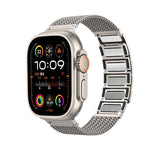 マグネット留め具編み込みチェーンステンレススチール時計バンド、Apple Watch SE 40mm用、Apple Watch SE 44mm用、Apple Watch Series 6 40mm用、Apple Watch Series 6 44mm用、Apple Watch Series 5 44mm用、Apple Watch Series 5 40mm用