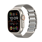 磁気留め具編み込みチェーンステンレススチールウォッチバンド、Apple Watch 42mm用、Apple Watch 38mm用