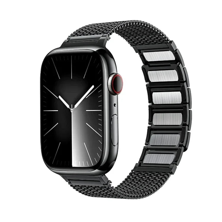 磁気留め具編み込みチェーンステンレススチールウォッチバンド、Apple Watch 42mm用、Apple Watch 38mm用