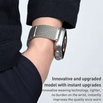 磁気留め具編み込みチェーンステンレススチールウォッチバンド、Apple Watch 42mm用、Apple Watch 38mm用