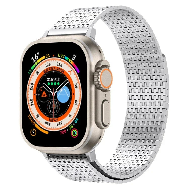 ミラネーゼループ磁気留め具ステンレススチールウォッチバンド、Apple Watch 42mm用、Apple Watch 38mm用
