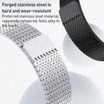 ミラネーゼループ磁気留め具ステンレススチールウォッチバンド、Apple Watch 42mm用、Apple Watch 38mm用