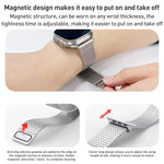 ミラネーゼループ磁気留め具ステンレススチールウォッチバンド、Apple Watch 42mm用、Apple Watch 38mm用