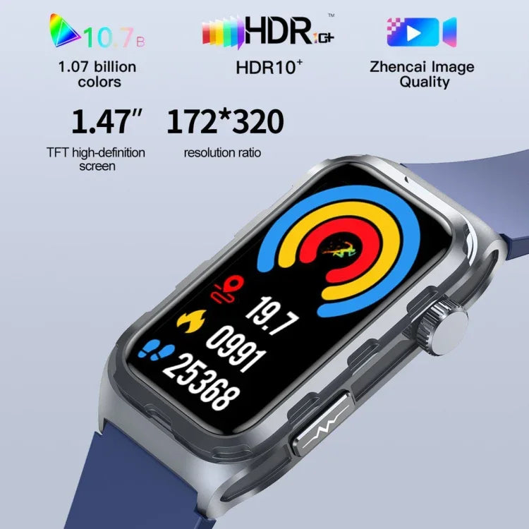 TK79 1.47インチ IP68防水 スマートウォッチ、心電図 / 血糖値 / 血中酸素 / 尿酸測定対応