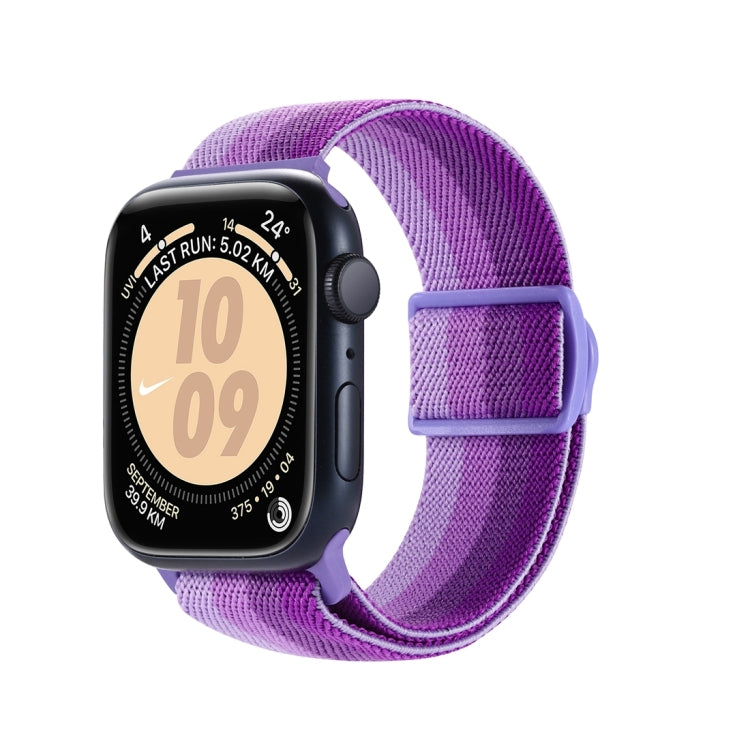 カーボンファイバー調スナップバックルナイロンウォッチバンド、Apple Watch SE 2023 40mm用、Apple Watch Ultra 2 49mm用、Apple Watch Series 9 45mm用