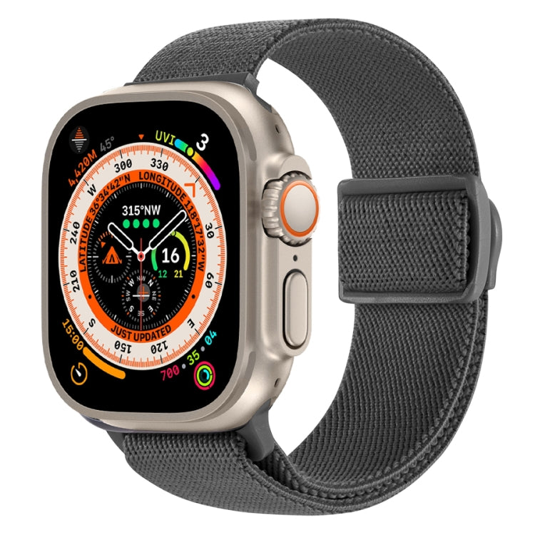 カーボンファイバー調スナップバックルナイロンウォッチバンド、Apple Watch SE 2023 40mm用、Apple Watch Ultra 2 49mm用、Apple Watch Series 9 45mm用