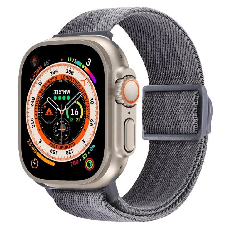 カーボンファイバー調スナップバックルナイロンウォッチバンド、Apple Watch SE 2023 40mm用、Apple Watch Ultra 2 49mm用、Apple Watch Series 9 45mm用