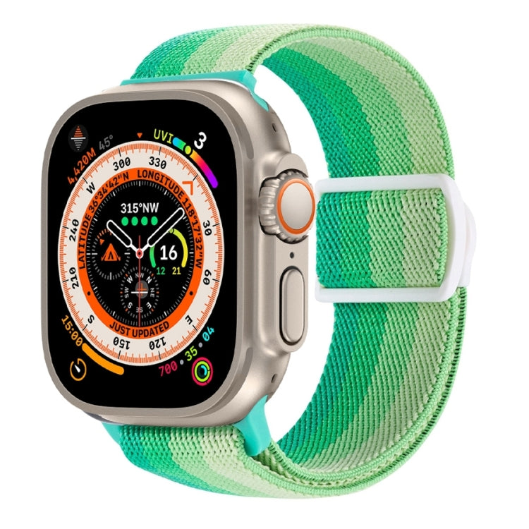 カーボンファイバー調スナップバックルナイロンウォッチバンド、Apple Watch SE 2023 40mm用、Apple Watch Ultra 2 49mm用、Apple Watch Series 9 45mm用