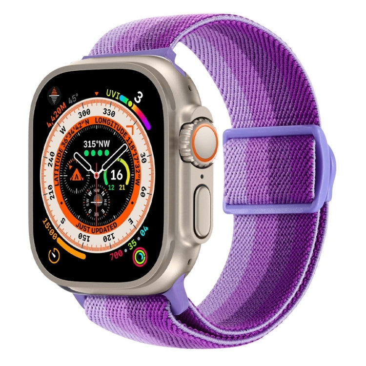 カーボンファイバー調スナップバックルナイロンウォッチバンド、Apple Watch SE 2023 40mm用、Apple Watch Ultra 2 49mm用、Apple Watch Series 9 45mm用