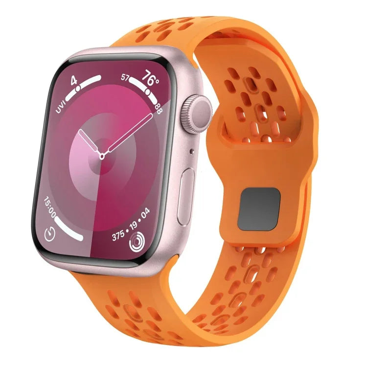楕円穴フルオロラバーストラップ、Apple Watch Series 6 44mm用、Apple Watch Series 5 44mm用、Apple Watch Series 4 44mm用、Apple Watch Series 3 42mm用、Apple Watch Series 2 42mm用、Apple Watch 42mm用