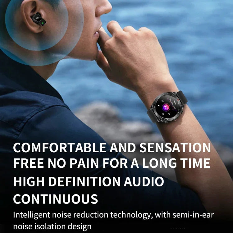 LEMFO T95 1.52インチIPSスクリーン 2イン1 Bluetoothイヤホン スマートウォッチ 健康モニタリング対応