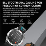 LEMFO T95 1.52インチIPSスクリーン 2イン1 Bluetoothイヤホン スマートウォッチ 健康モニタリング対応