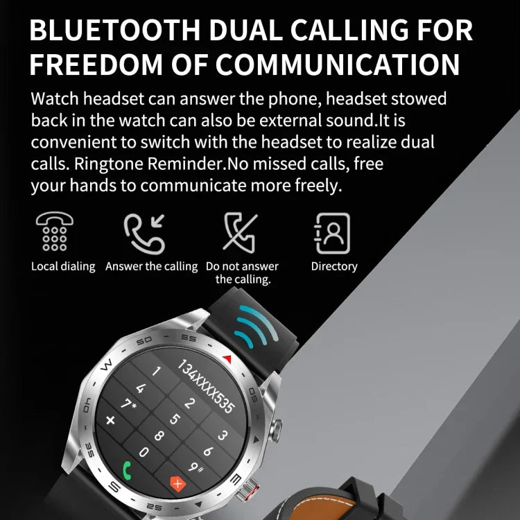 LEMFO T95 1.52インチIPSスクリーン 2イン1 Bluetoothイヤホン スマートウォッチ 健康モニタリング対応