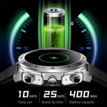 LEMFO T95 1.52インチIPSスクリーン 2イン1 Bluetoothイヤホン スマートウォッチ 健康モニタリング対応