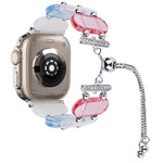 レジン製伸縮チェーン時計バンド、Apple Watch Ultra 2 49mm用、Apple Watch Series 9 45mm用