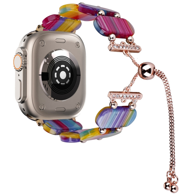 レジン製伸縮チェーン時計バンド、Apple Watch Ultra 2 49mm用、Apple Watch Series 9 45mm用