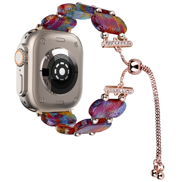 レジン製伸縮チェーン時計バンド、Apple Watch Series 9 41mm用、Apple Watch Ultra 49mm用
